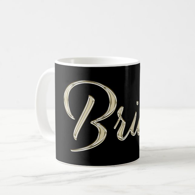 Brian Name whitegold Tasse Teetasse Kaffeetasse Kaffemugg (Framsida vänster)