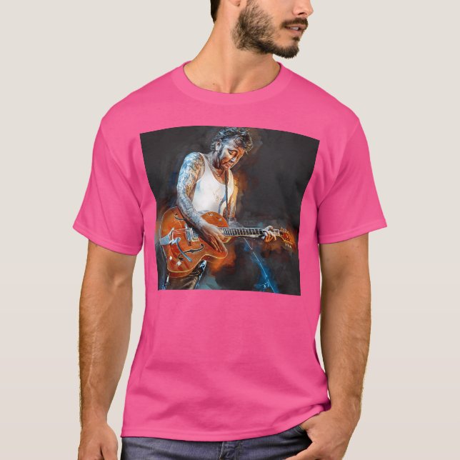 Brian Setzer Stray Cats T Shirt (Framsida)