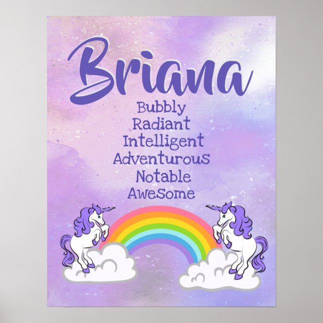 Briana Namn Poster (Framsidan)