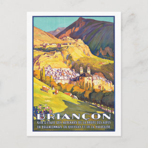 Briançon, vacker stad i Franska Alperna, Frankrike Vykort