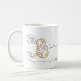 Brianna B dekorativ namn och betydelse-mugg Kaffemugg