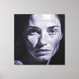 "Brianna Blue" Kvinnor i kol Canvastryck