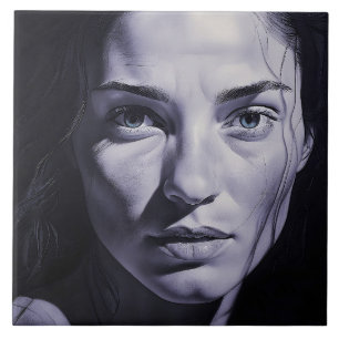 "Brianna Blue" Kvinnor i kol Kakelplatta