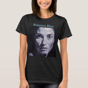 "Brianna Blue" Kvinnor i kol T Shirt