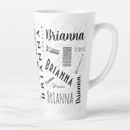Brianna Custom Name  Black White 