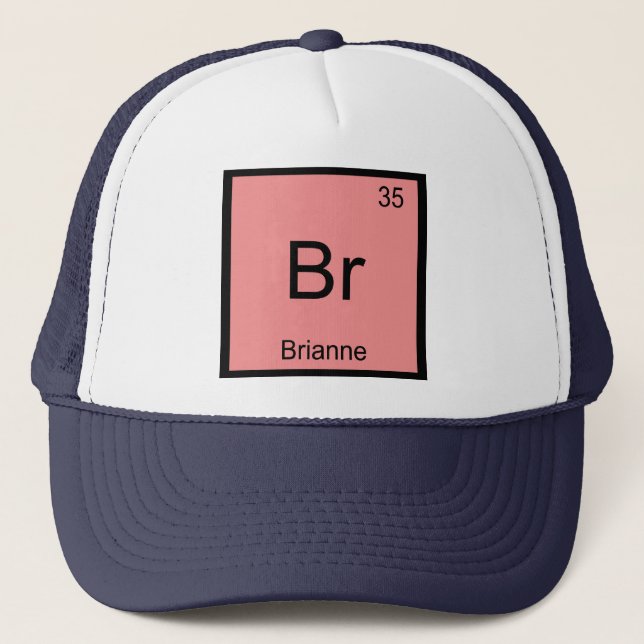 Brianne Namn Kemiskt Element Periodiska Systemet Truckerkeps (Framsida)