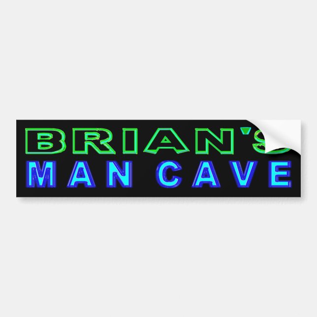 Brian's Man Cave Bildekal (Framsidan)