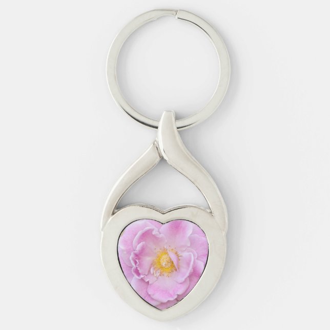Briar Ro Twisted Heart Silverfärgad Nyckelring (Framsidan)