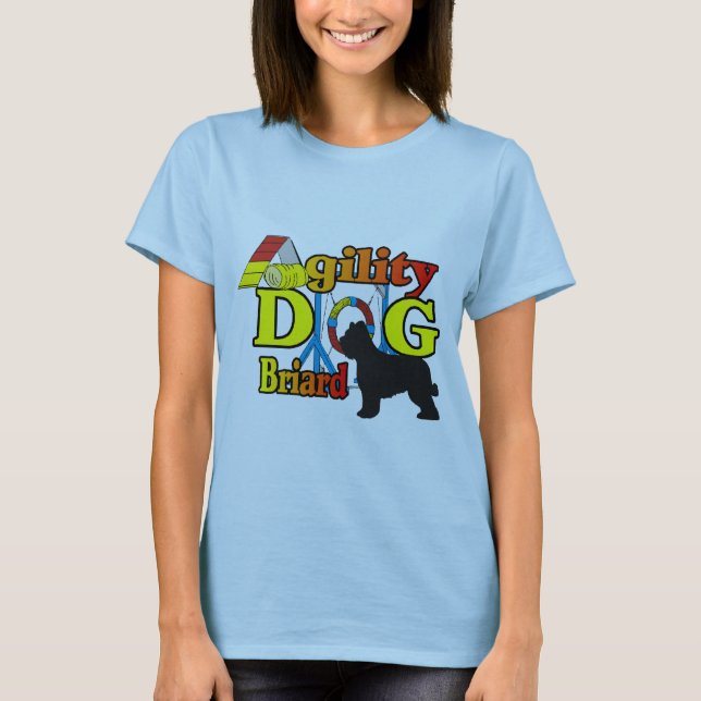 Briard Agilitet Shirts Gifts Tee (Framsida)