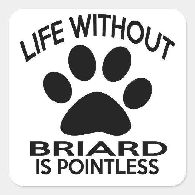 BRIARD DESIGNS FYRKANTIGT KLISTERMÄRKE (Framsida)