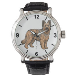 Briard Dog Wrist Watch Stylish Pet Design Armbandsur