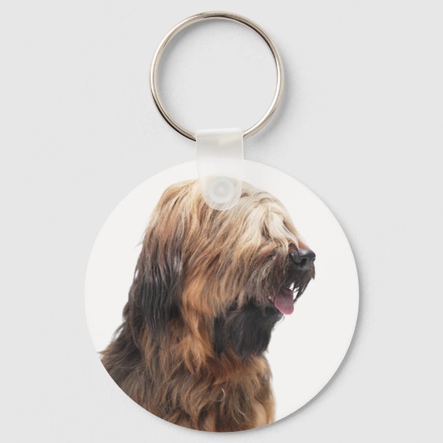 Briard fauve 3 nyckelring (Framsida)