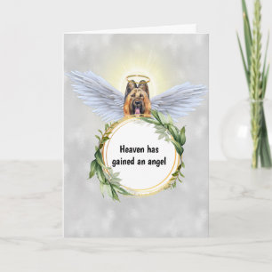Briard hund angel vingar halo wandehimlen kort