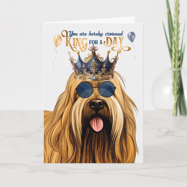 Briard Hund för en dag på födelsedagen Kort (Framsida)