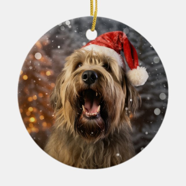 Briard Hund jul Keepsaké Ornament (Framsidan)