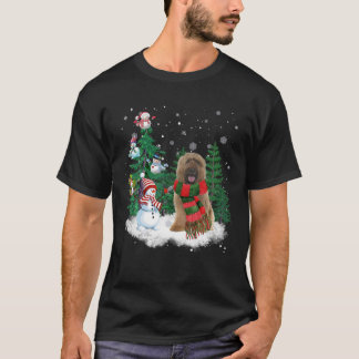 Briard Hund jul Snögubbe Julafton Träd Pajama T Shirt