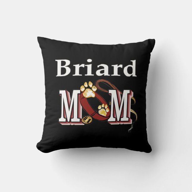 Briard Hund MAMMA Kudde (Framsida)