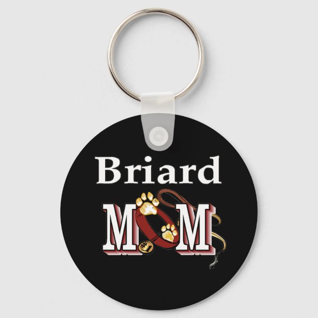 Briard Hund MAMMA Nyckelring (Framsida)