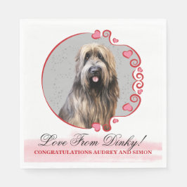 Briard Hund Napkins with Hundar Photo Pappersservett