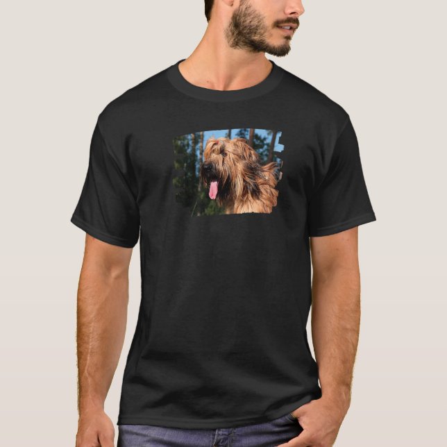 Briard Hund T Shirt (Framsida)