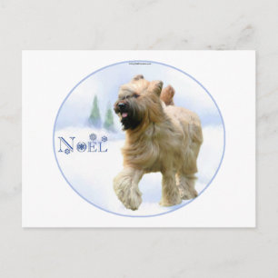 Briard Noel Helg Vykort
