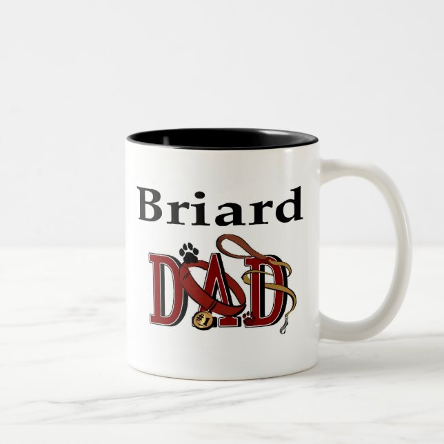Briard pappamugg Två-Tonad mugg (Höger)