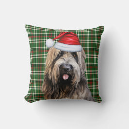 Briard Shepherd Grönt Plade jul Helgdag Kudde