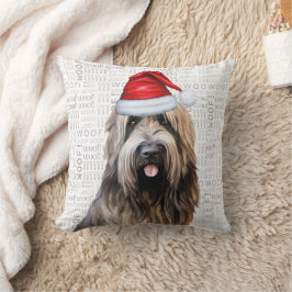Briard Shepherd Hund älskare jul Helgdag Kudde
