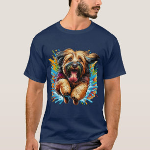 Briard Stänk i Färg T Shirt