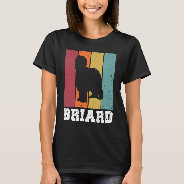 Briard Vintage  1 T Shirt (Framsida)