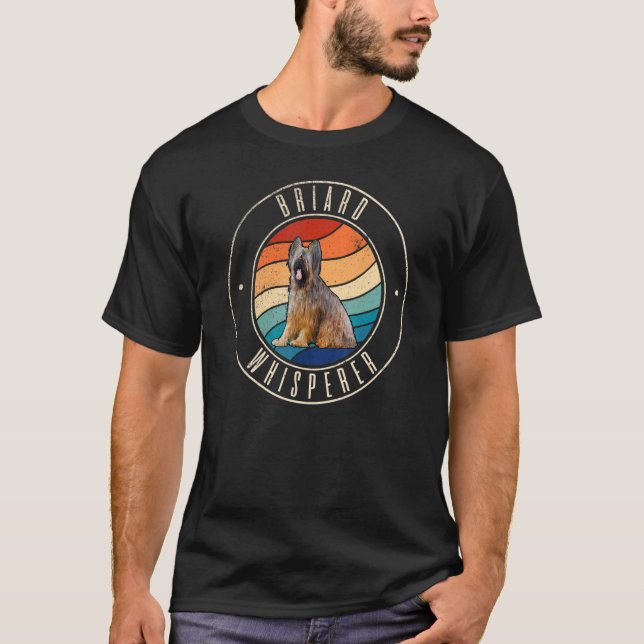 Briard Whisperer T Shirt (Framsida)