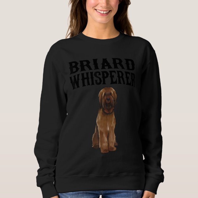 Briard Wisperer Hund T Shirt (Framsida)
