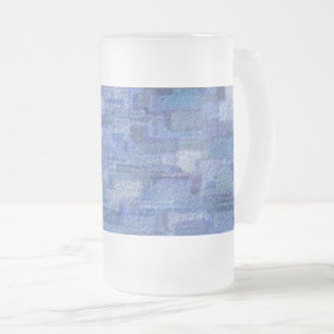 Brick Abstrakt Winter Blues Frosted Glass Beer Mug Frostat Ölglas