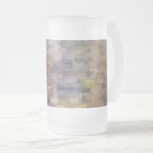 Brick Abstrakt Winter Fall Frosted Glass Beer Mugg