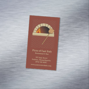 Brick Bakery Pizza Magnetiska Visitkort