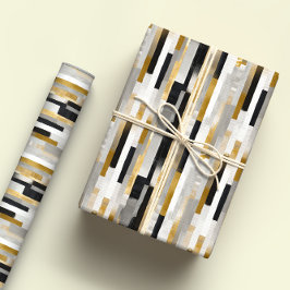 Brick Bond Brushstrokes Geometric Mönster Presentpapper