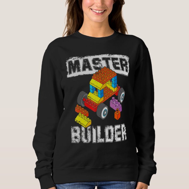 Brick Builder Blocks Master Builder Kid Leksak Boy T Shirt (Framsida)