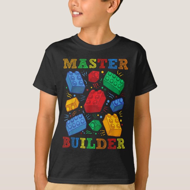 Brick Builder Funny Blockerar Master Builder-gåva  T Shirt (Framsida)