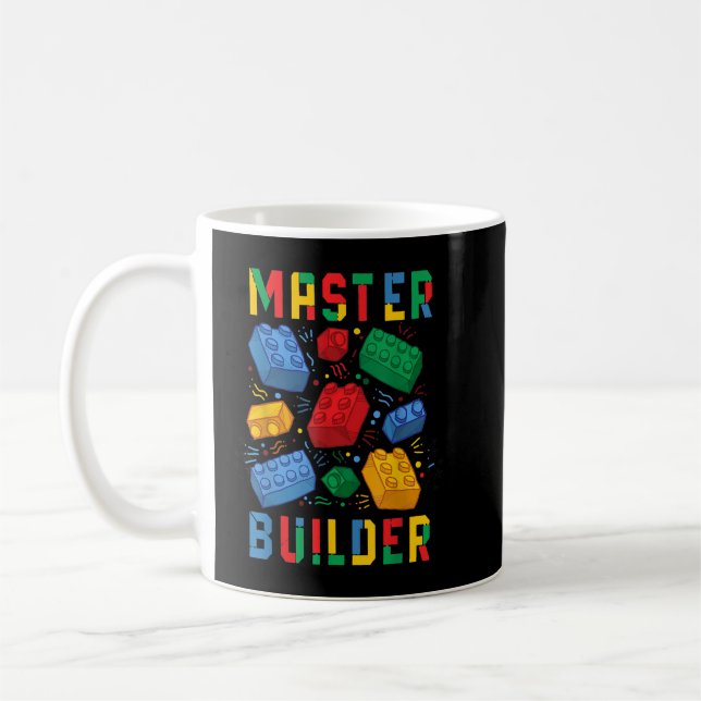 Brick Builder Funny Blocks Master Builder Kaffemugg (Vänster)