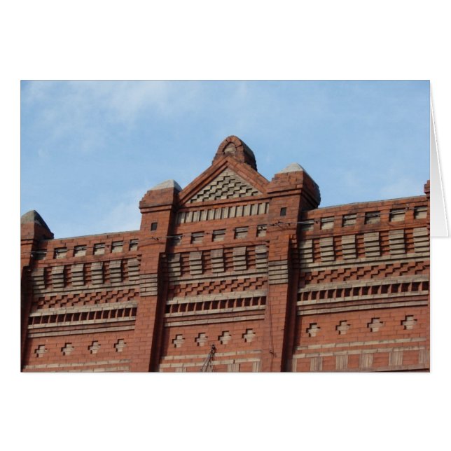 Brick Byggnad Hälsningskort (Framsidan Horizontal)