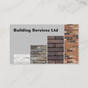 Brick Byggnads-tjänster med Grått Background Visitkort