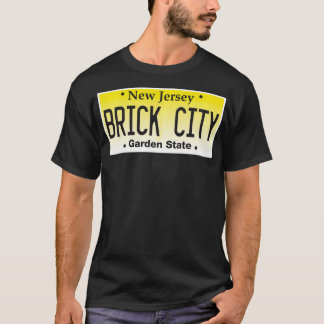 Brick City Newark NJ City New Jersey license plate T Shirt