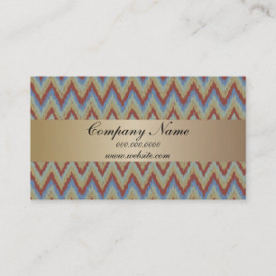 Brick Ikat ZigZag Pocket 2019 Calendar Visitkort