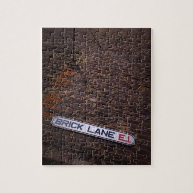 Brick Lane - London - Street Sign - 8x10 - 110 pc Pussel (Vertikal)