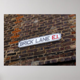 Brick Lane - London - Street Sign - Poster