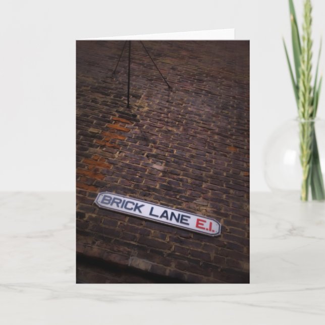 Brick Lane - Street Sign - Greeting Card Kort (Framsida)