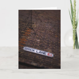 Brick Lane - Street Sign - Greeting Card Kort
