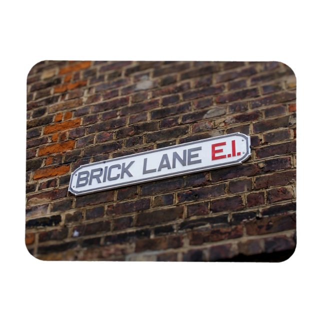 Brick Lane - Street Sign - London - Magnet (Horisontell)