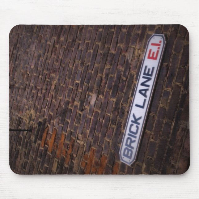 Brick Lane - Street Sign - London - Mousepad Musmatta (Framsidan)