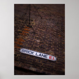 Brick Lane - Street Sign - London - Poster
